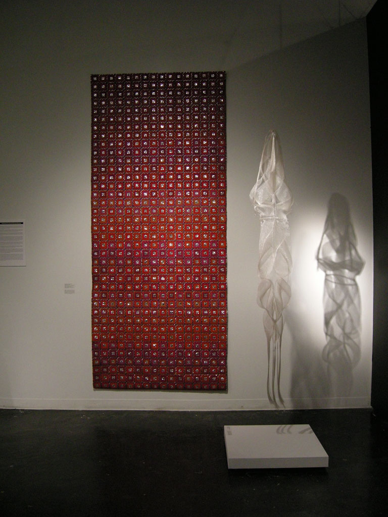 Jack Lenor Larsen, Magnum, 1970; Kay Sekimachi, Amiyose V, 1968 at the Houston Center for Contemporary Craft