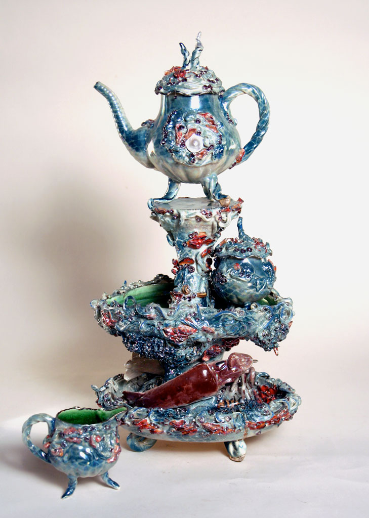 Nikki Lewis, Untitled Tea Set, 2004. Porcelain