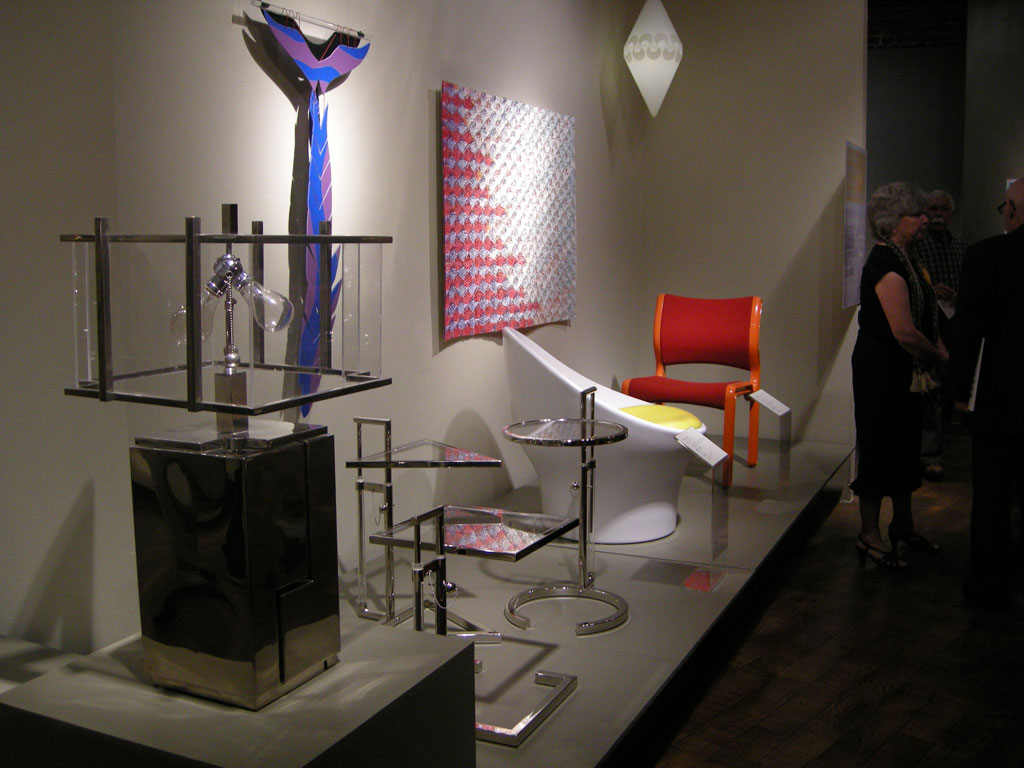 Arline Fisch, A Whale of a Necklace; Douglas Deeds, Series 3000 Chair; Lia Cook, Fire Pocket Piece; Donald Chadwick, Side Chair