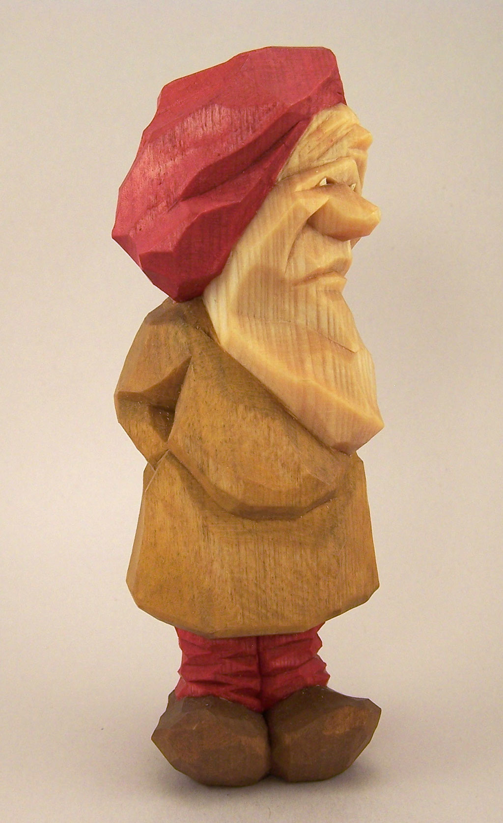 Harley Refsal, Tomte, 2013, wood sculpture figurine