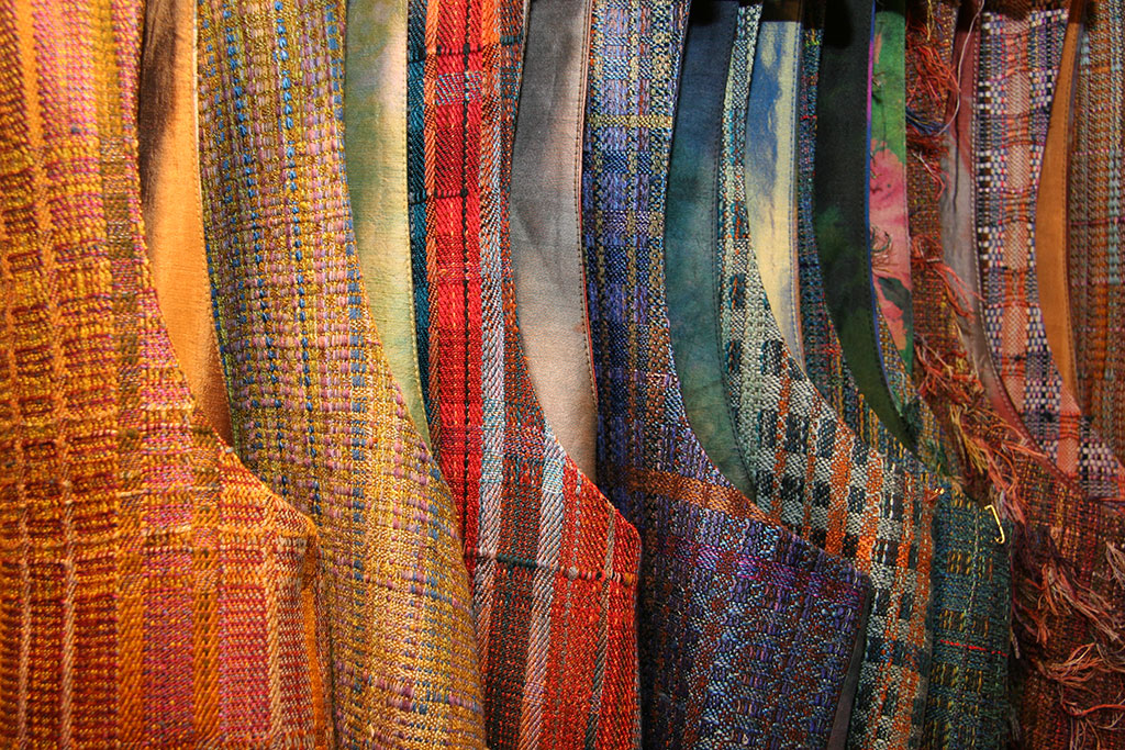 Randall Darwall, Handwoven vests. Jennifer Gerardi photograph