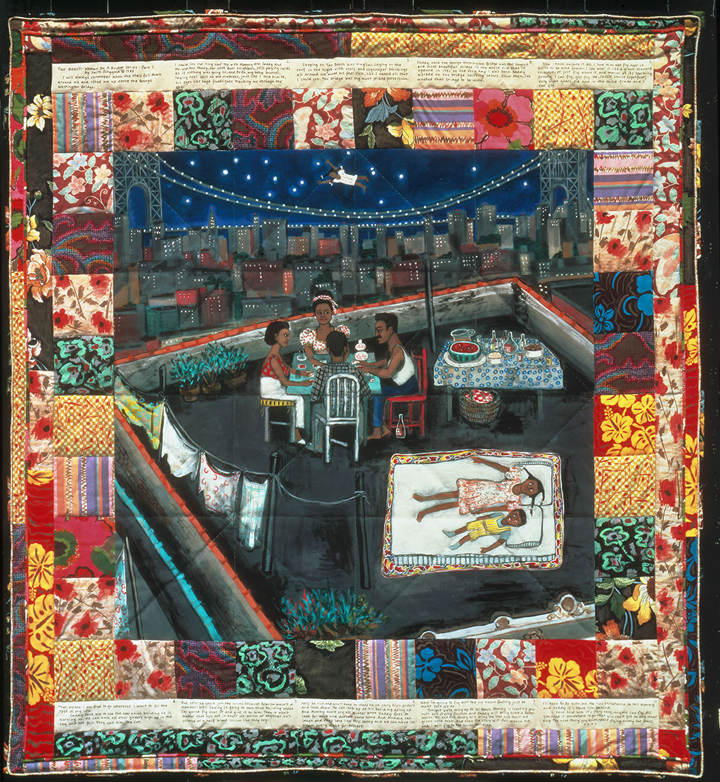 Faith Ringgold, Tar Beach, 1988, quilt