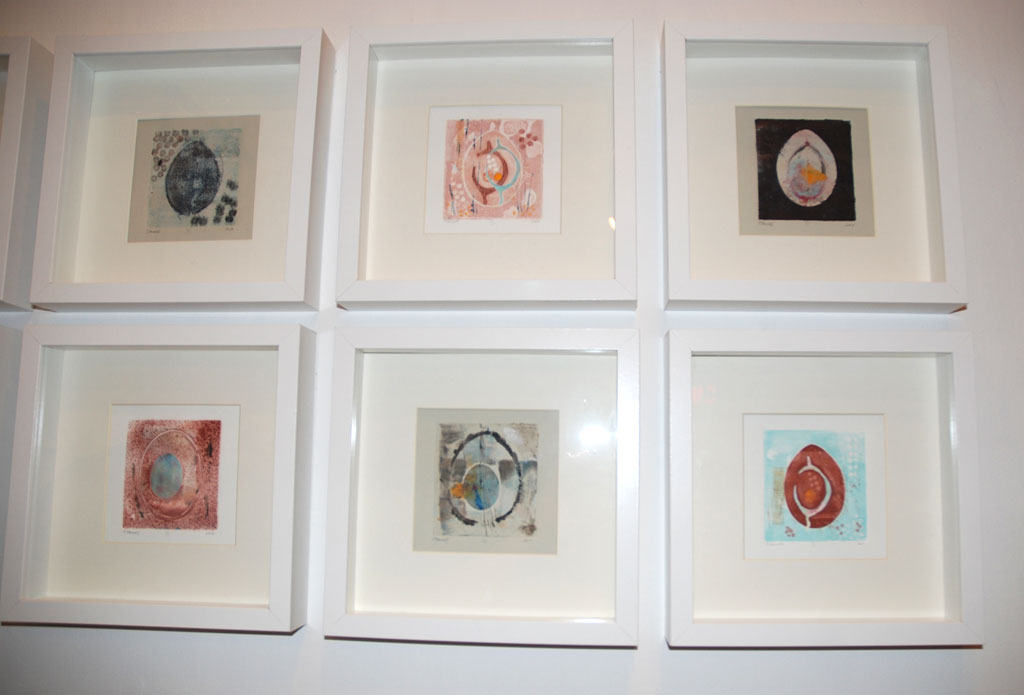 Christina Carroll, By the Dozen: A Study of the Egg, 2013. Print-based mixed media