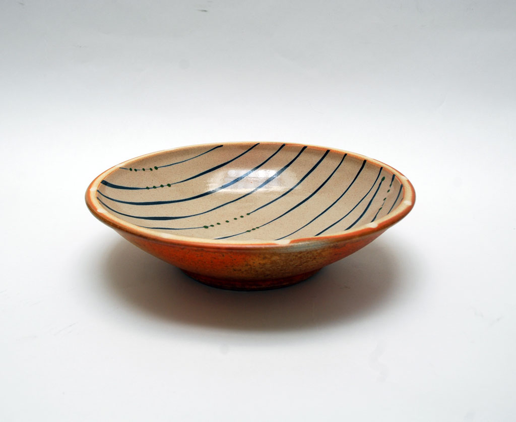 George Rector, Bowl, 2013. Stoneware, wood-fired, salt & soda glazed, Madison Metro photograph