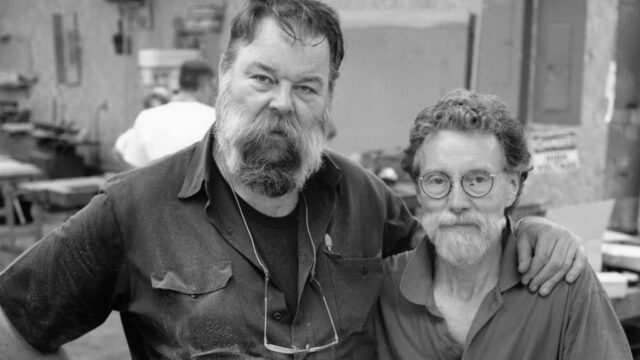 Garry Knox Bennett and Wendell Castle at Penland School of Crafts, Dana Moore Photograph