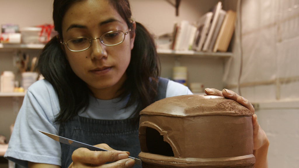 Shoko Teruyama at Penland School of Crafts, 2006. Jennifer Gerardi photograph