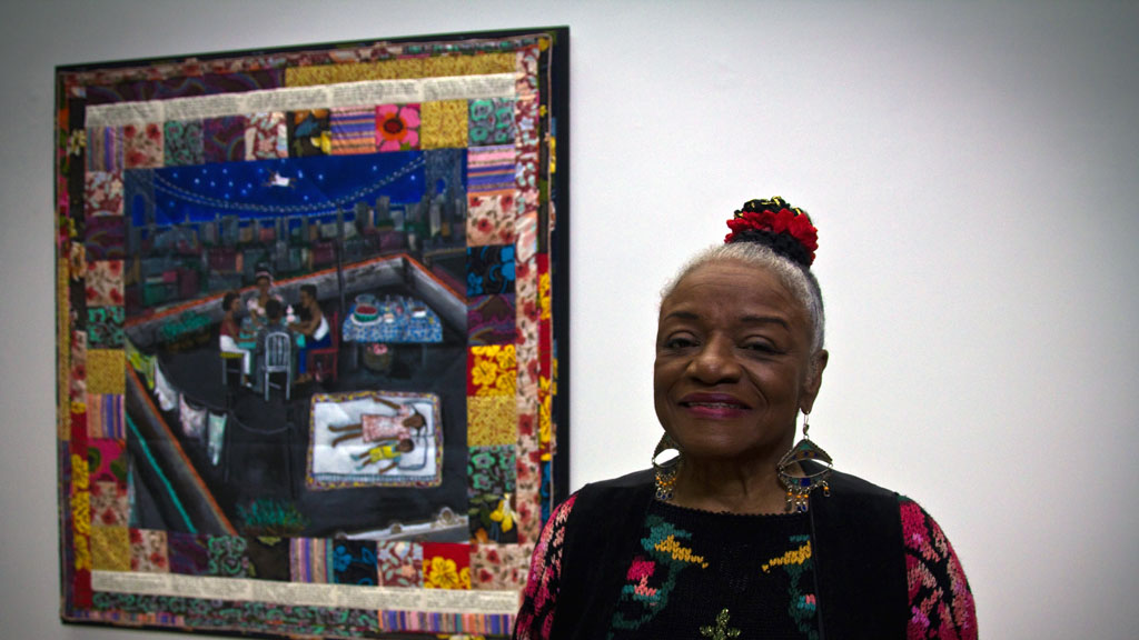 Faith Ringgold with Tar Beach. Mark Markley photograph