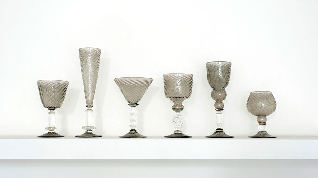 Kazuki Takizawa, Transparent Grey Goblets