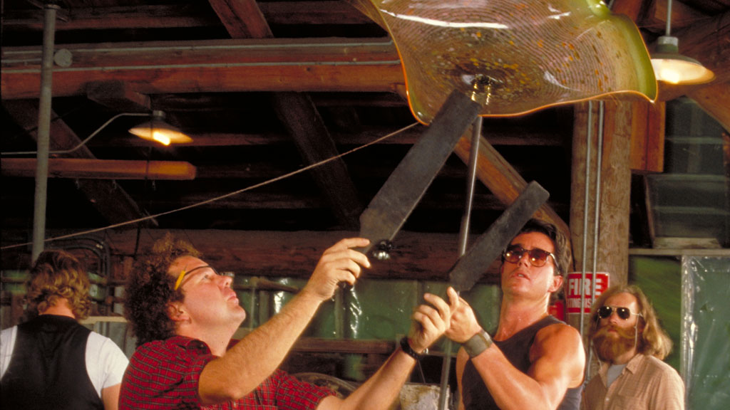 Dale Chihuly with William Morris at Pilchuck Glass School, Courtesy of Chihuly Studios