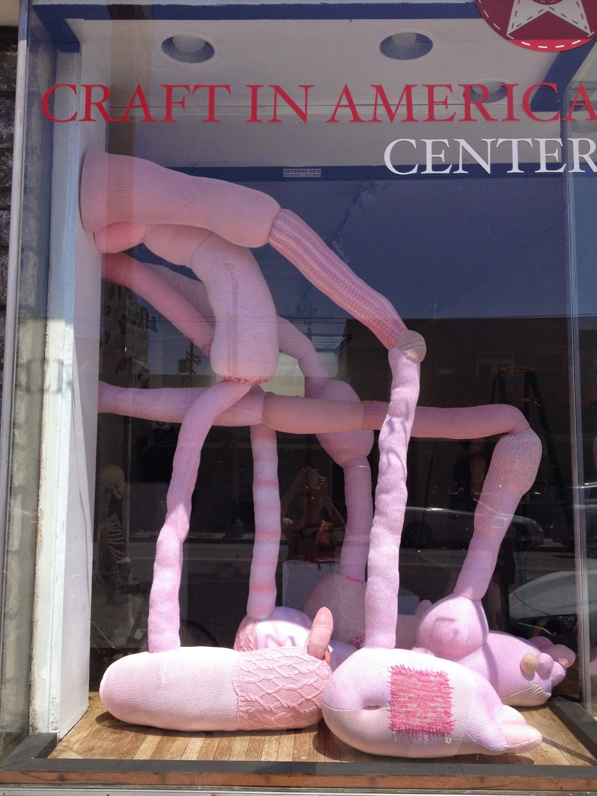Miyoshi Barosh's Crowd of Legs in the Craft in America Center Window