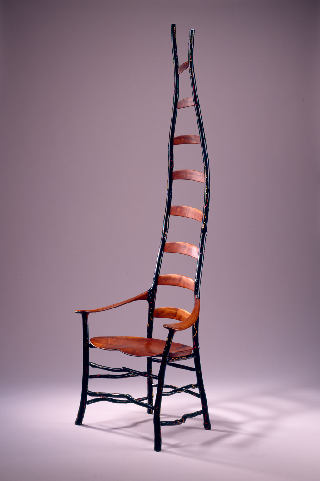 Jon Brooks, Ladderback Chair, 1996. Courtesy of San Francisco Museum of Craft and Design, The Bennett Collection, M. Lee Fatherree photograph