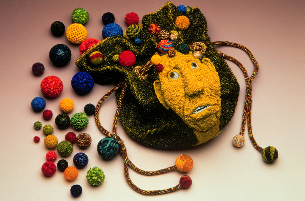 David Chatt, Marble Bag: Hanging on by a Thread, 1998. Larry Stessen photograph