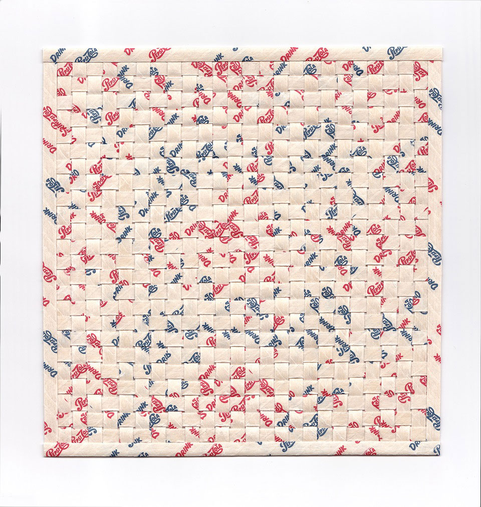 Karyl Sisson, Straw Suites (Pepsi II), 2016. Vintage paper drinking straws