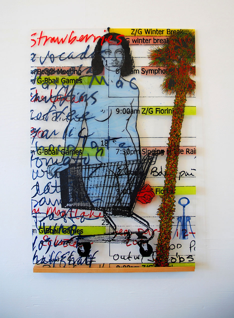 Susan Stinsmuehlen-Amend, Grocery Nude To-Do (Calendar Girl), 2013