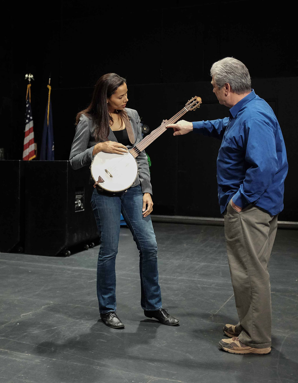 Rhiannon Giddens and Jim Hartel. Mark Markley photograph