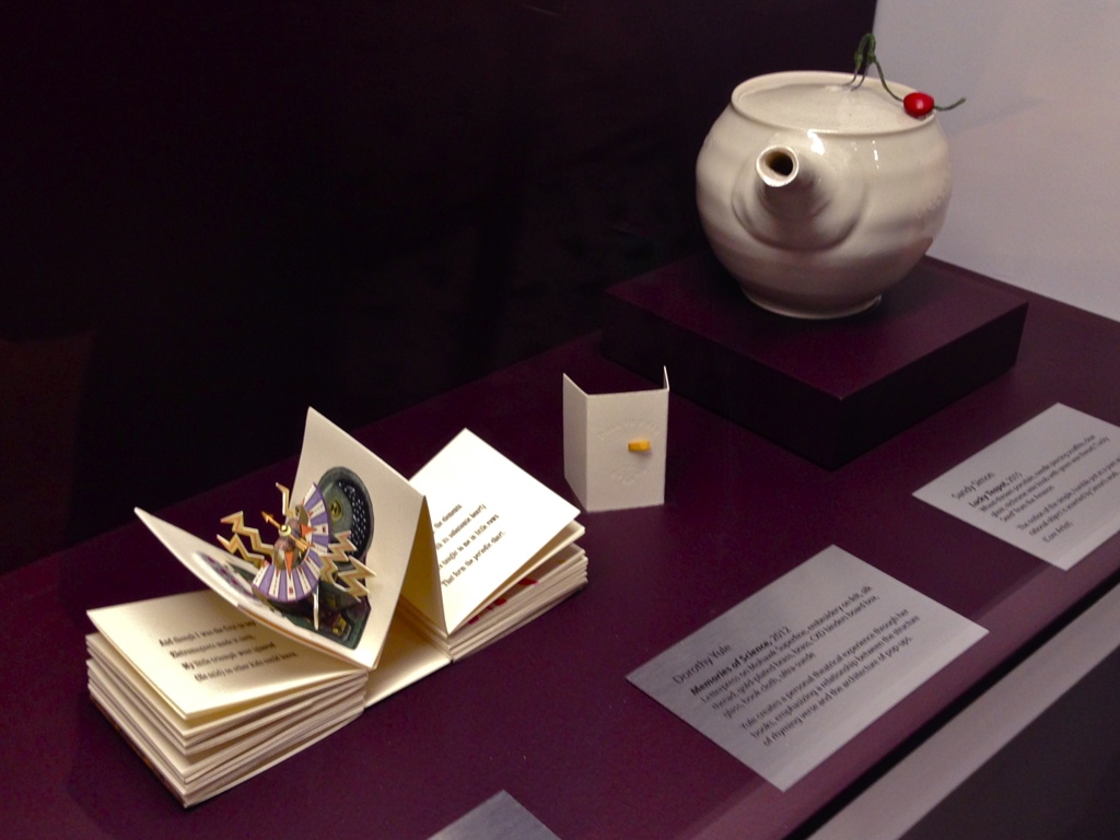 (l-r) Dorothy Yule, Memories of Science, 2012; Sandy Simon, Lucky Teapot, 2015