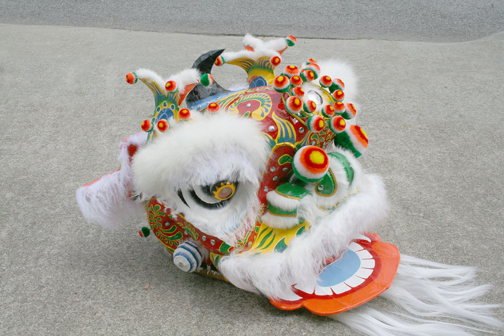 Corey Chan lion head Chinese New Year