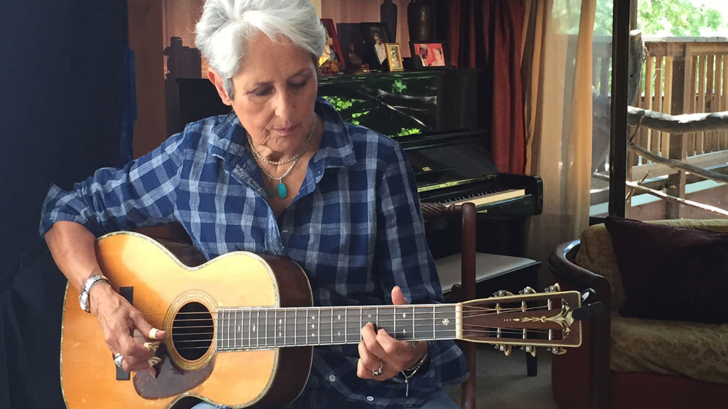 Joan Baez with her Martin Guitar