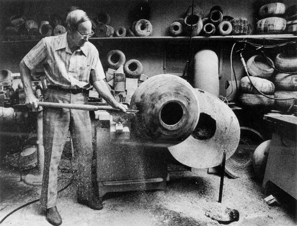 Ed Moulthrop at work in his studio