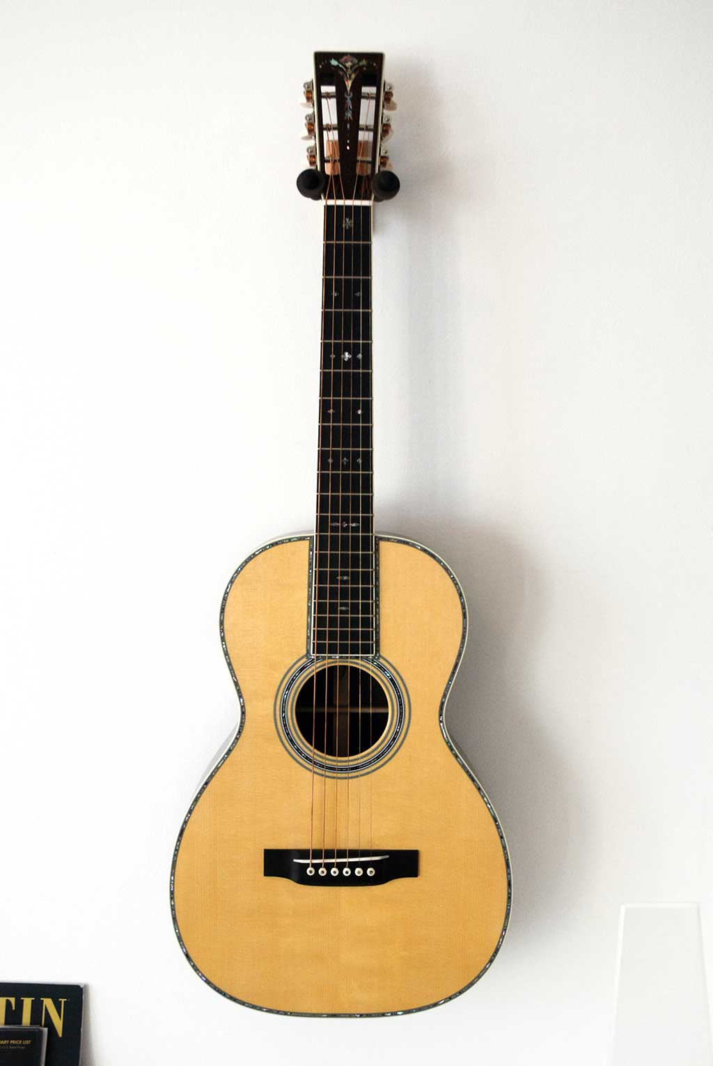 C.F. Martin & Co., 0-42 Martin Custom Shop 'Concert' Acoustic Guitar, 2015, carpathian spruce, guatemalan rosewood, crained ivoroid, mahogany, ebony, bone, abalone inlay.