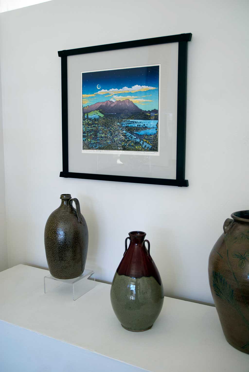 Jugtown Pottery, Saltglaze Jug (r); Vase with Two Handles, 2010 (r)