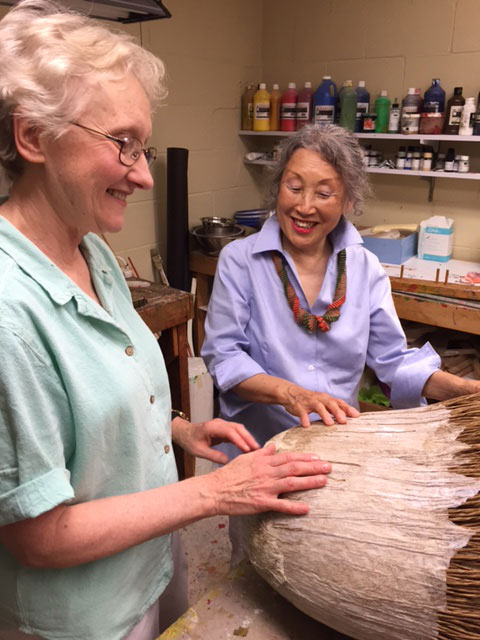 Mary Merkel-Hess with Professor Chunghi Choo, Craft in America