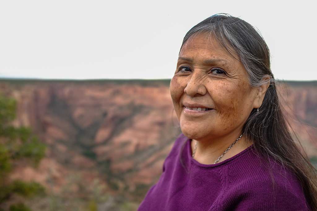 Barbara Teller Ornellas at Spider Rock in Canyon de Chelly