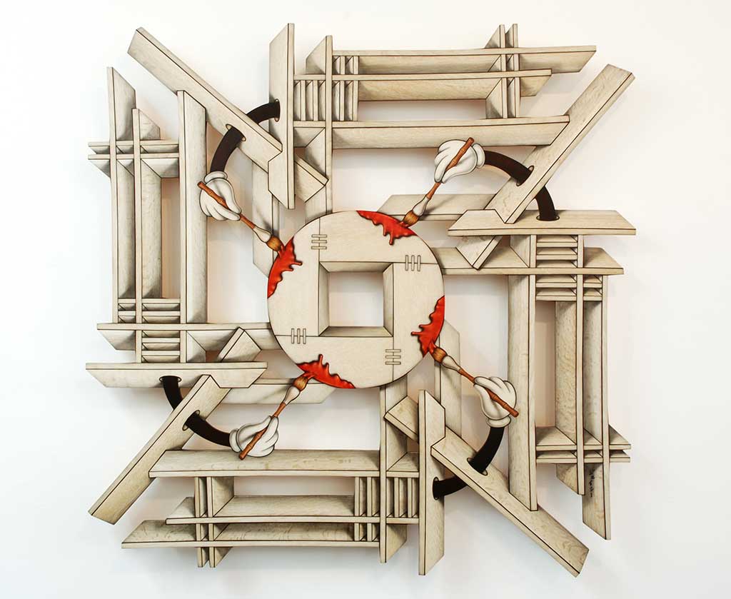 Cederquist, Zen and the Art of Painting with Wood (Mickey's Mandalas series), 2010, Craft in America