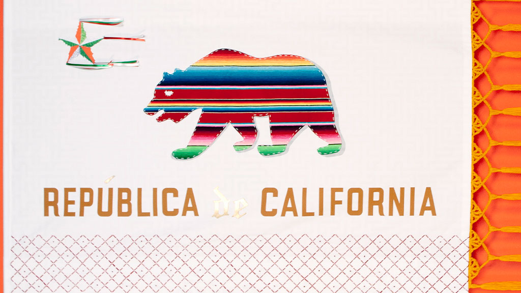 Victor De La Rosa, Future Flags of America: Study for 2035 CA Flag, 2013. Aimee Santos photograph