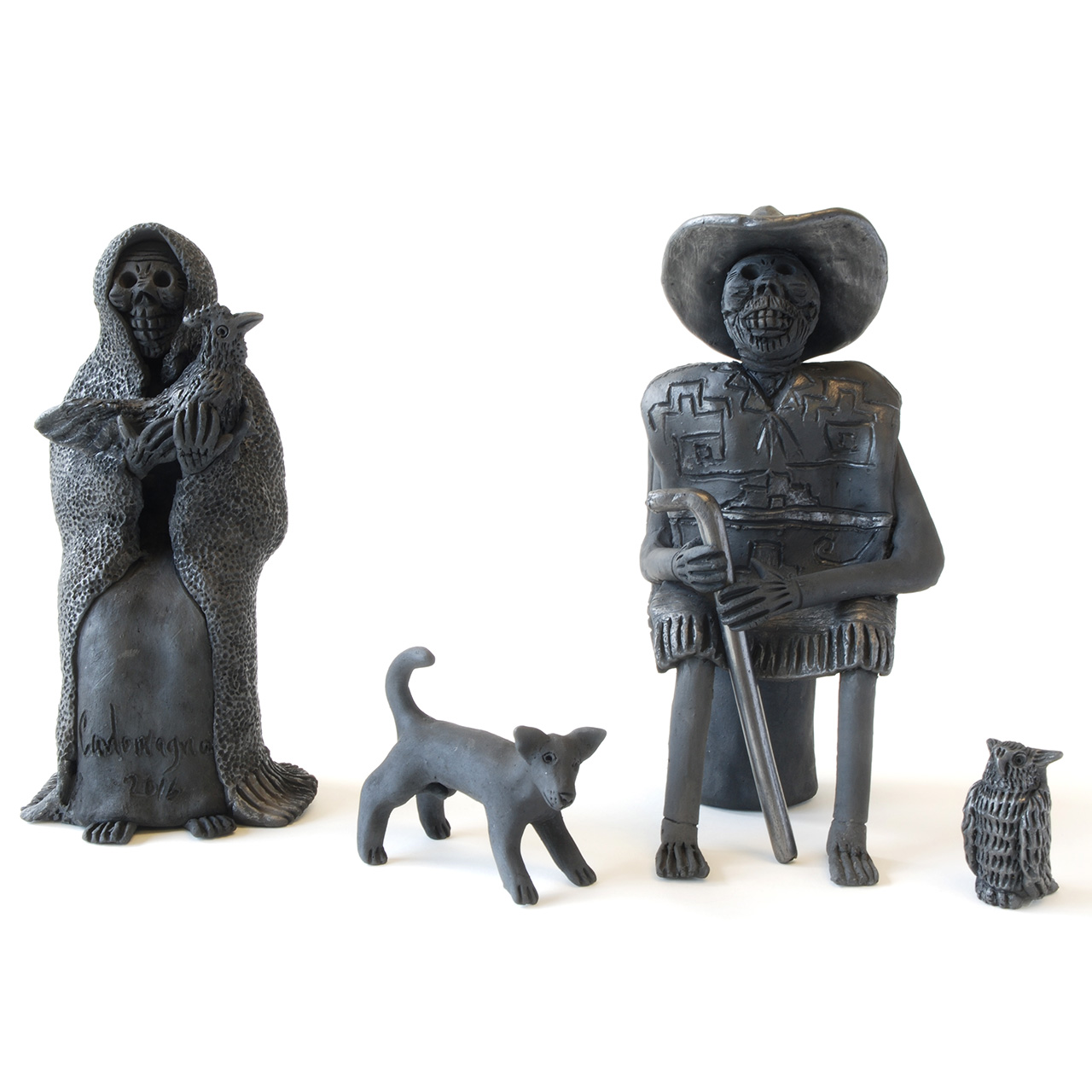 Objects, Borders Neighbors, El Pueblo. Carlomagno Pedro Martinez, Los Abuelos, 2017, Sculptures, Craft in America