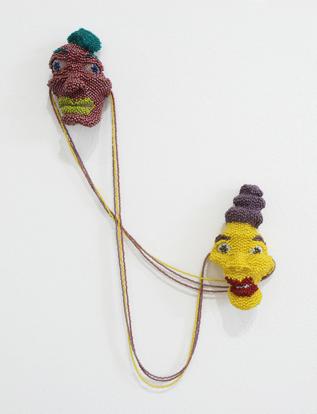 Teresa Sullivan, Bodyguards, 2015, woven glass beads, sculptural freeform peyote stitch and string bead