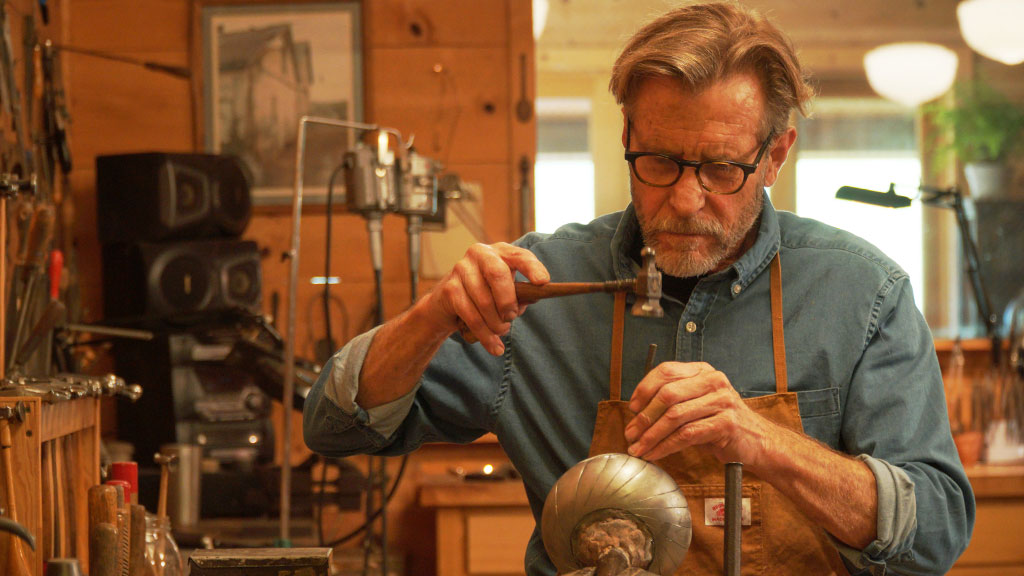 Randy Stromsoe in his studio