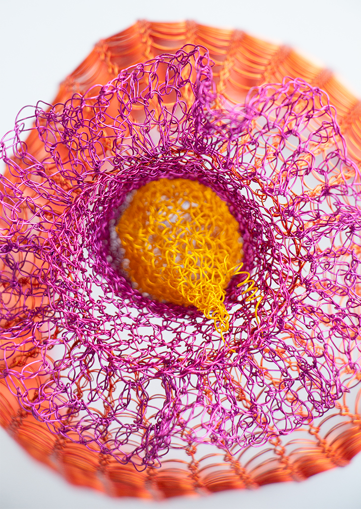 Arline Fisch, Coral (Detail), 2018, Aquatic Bloom, Craft in America
