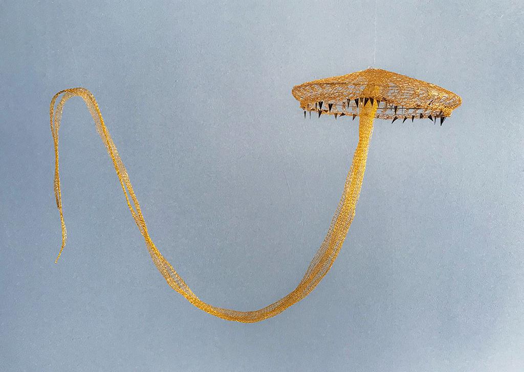 Arline Fisch, Moon Jelly Yellow, 2008-2018, Aquatic Bloom, Craft in America