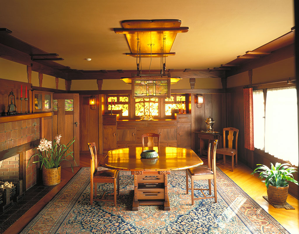 The Gamble House Dining Room. Courtesy of The Gamble House, USC. Photograph © Tim Street-Porter.