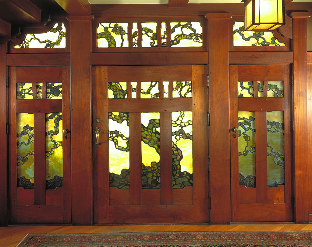 The Gamble House front door. Courtesy of The Gamble House, USC. Photograph © Tim Street-Porter