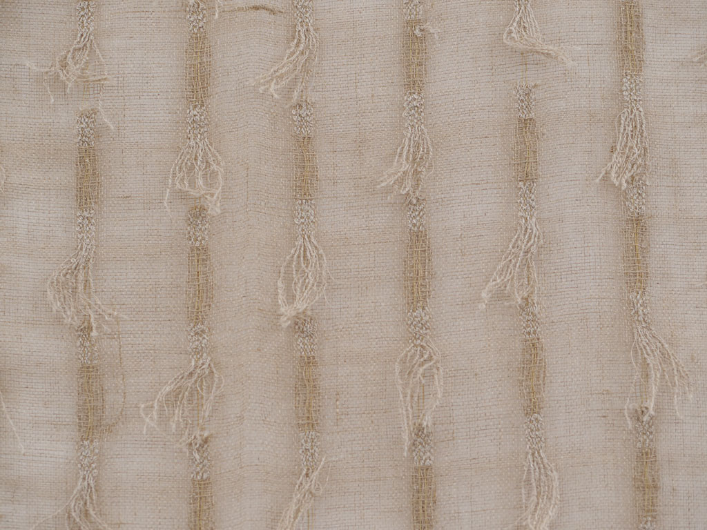 Kay Sekimachi, Eyelash Fabric, 1953, Woven linen, looped linen. Collection of the artist,California Visionaries: Seminal Studio Craft, Featuring Works from the Forrest L. Merrill Collection, Craft in America 