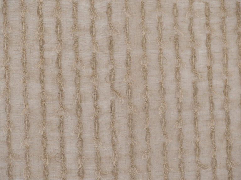 Kay Sekimachi, Eyelash Fabric, 1953, Woven linen, looped linen. Collection of the artist,California Visionaries: Seminal Studio Craft, Featuring Works from the Forrest L. Merrill Collection