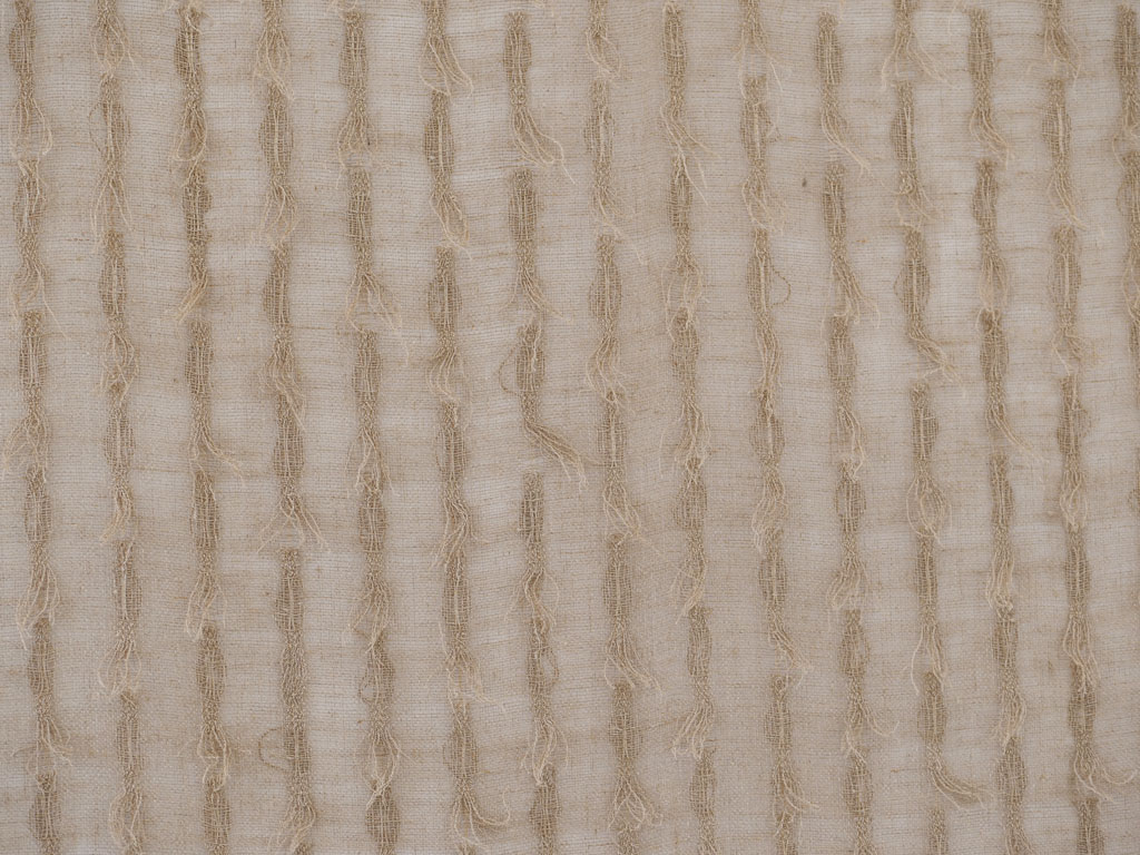 Kay Sekimachi, Eyelash Fabric, 1953, Woven linen, looped linen. Collection of the artist,California Visionaries: Seminal Studio Craft, Featuring Works from the Forrest L. Merrill Collection