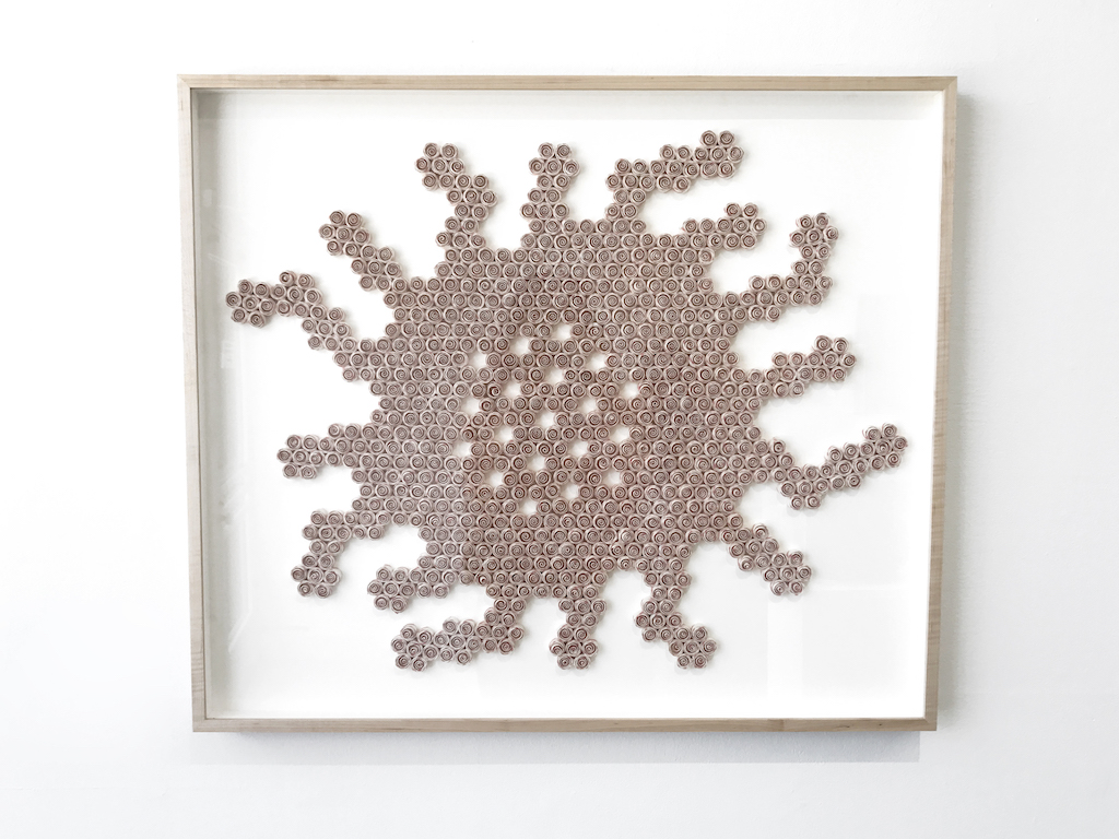 Karyl Sisson, Candy Stripe Amoeba from the Three Amoebas group, 2017, Fissures & Connections