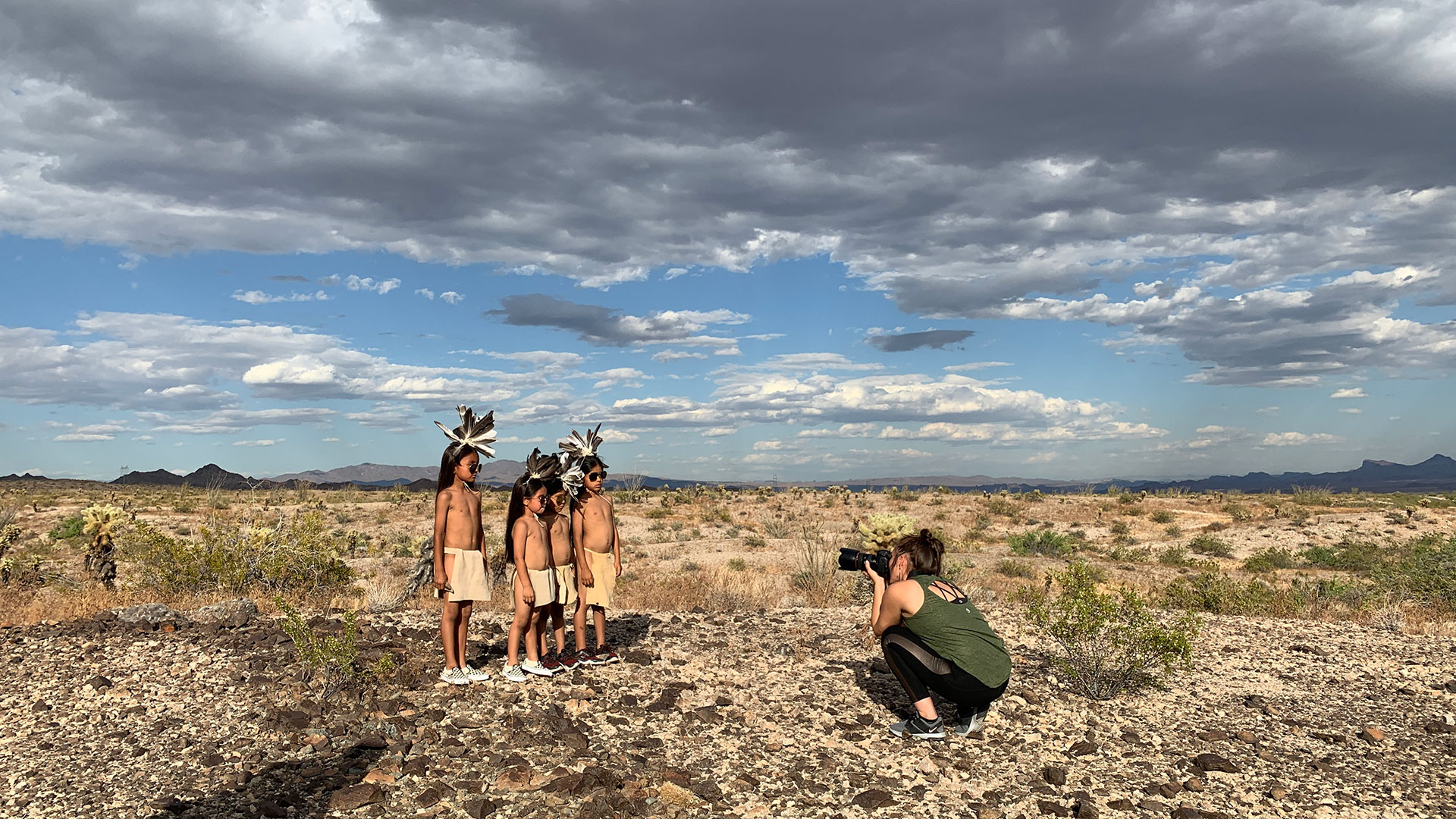 Cara Romero setting up an image, Photographer, Identity