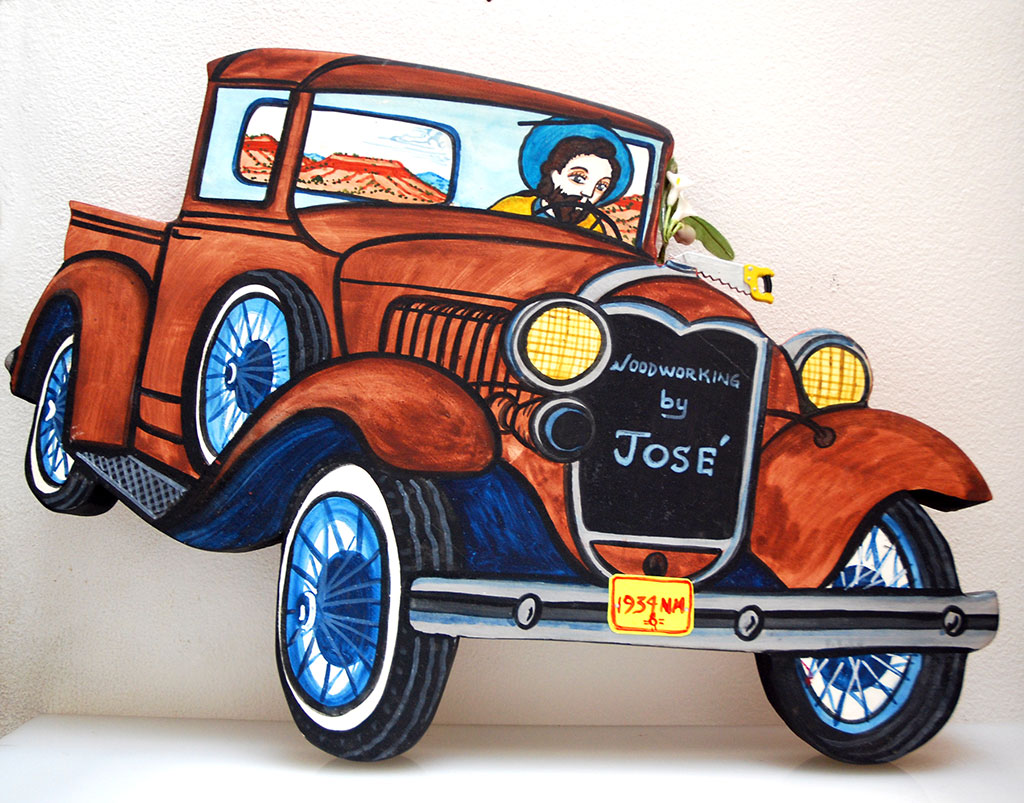 Charles M. Carrillo, "Woodworking by Jose" Retablo, 2010, Craft in America