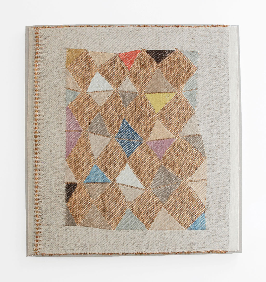 Christy Matson, Paragon, 2017, paper, linens, cotton, wool; Jacquard hand woven, , Material Meaning: A Living Legacy of Anni Albers, Craft in America