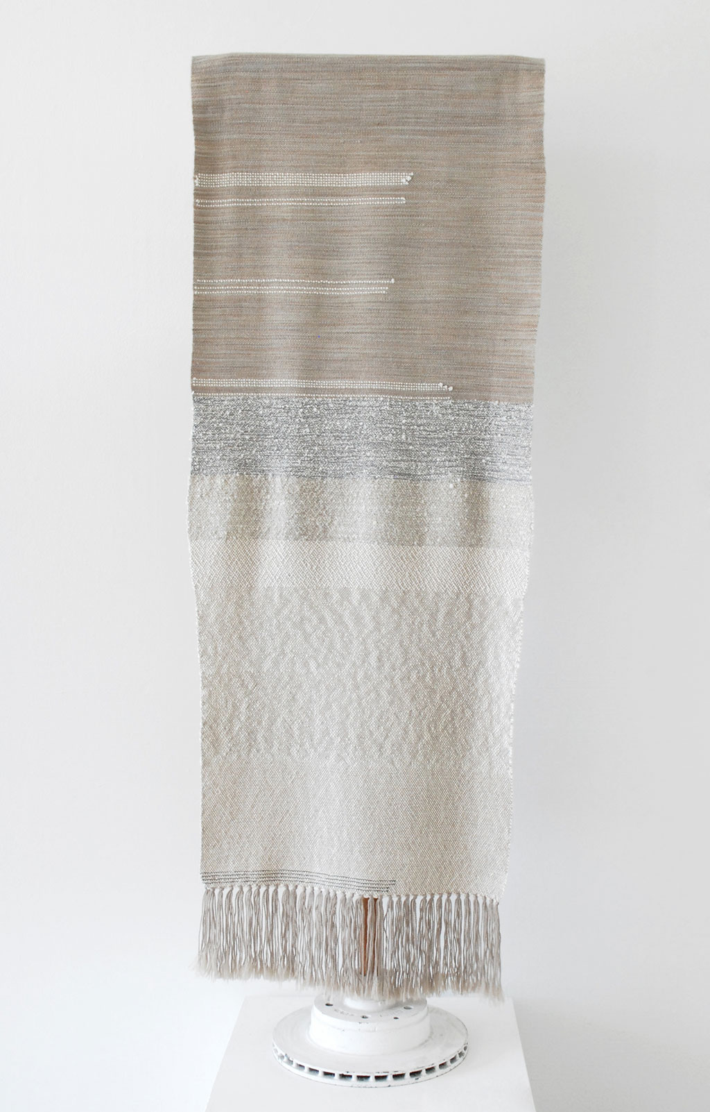 Rachel Snack, Untitled, hand woven textile for the body, 2019, Material Meaning: A Living Legacy of Anni Albers, Craft in America