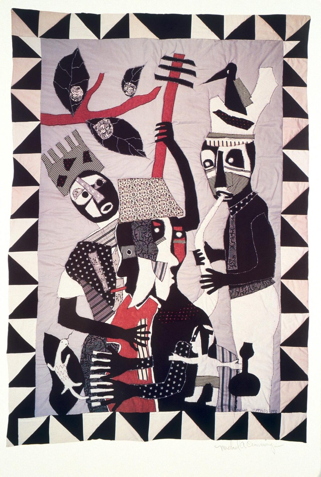 Michael A. Cummings, African Jazz #10, 1990. 72x108 cotton and cotton blends, Quilts episode, Craft in America