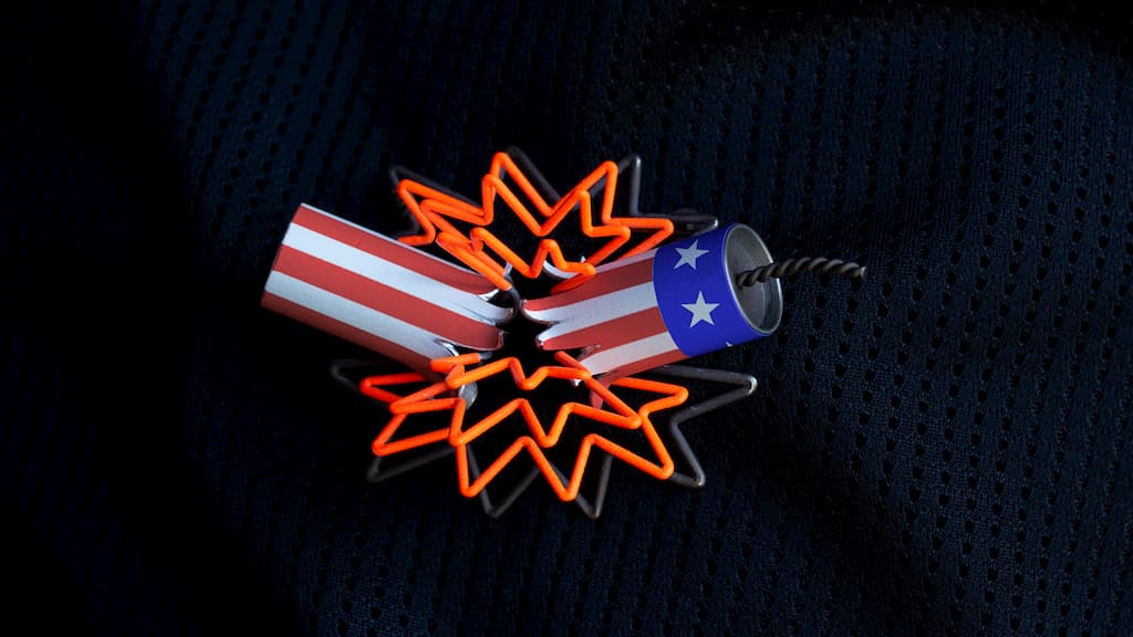 Stefan Gougherty, Boom Brooch, 2020 Craft in America Center Democracy Election