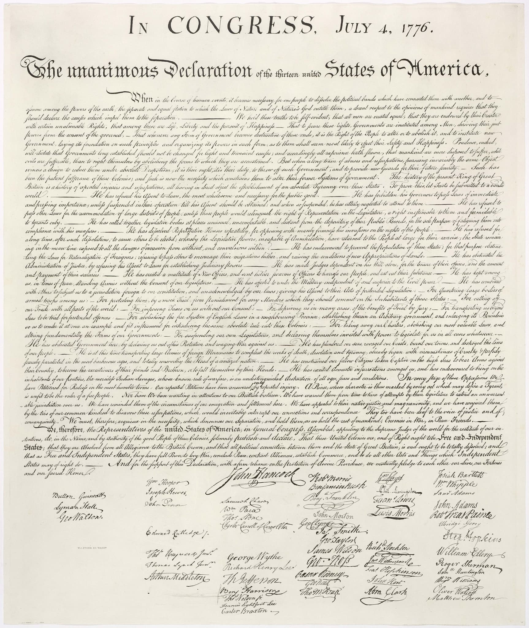 Print #3 of the Declaration of Independence, DEMOCRACY, Craft in America