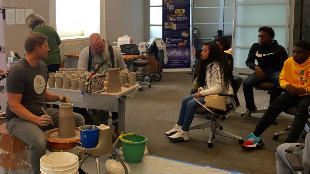 Veterans History Project Ceramic wheelthrowing demonstration at the Library of Congress. Craft in America DEMOCRACY.