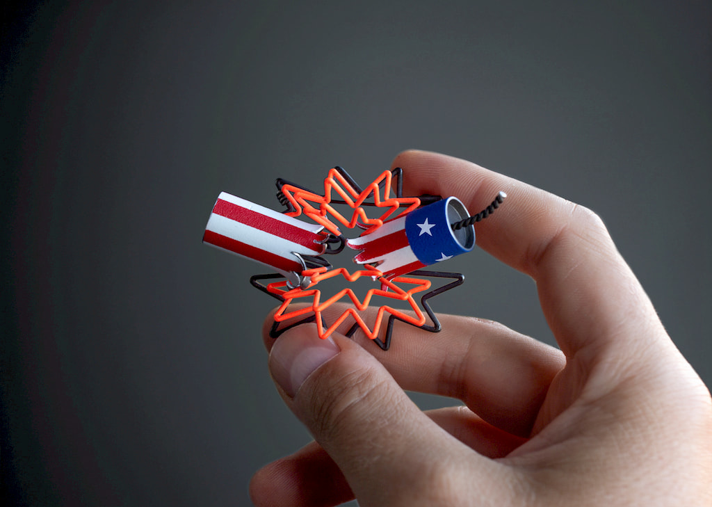 Stefan Gougherty, Boom Brooch, 2020 Craft in America Democracy