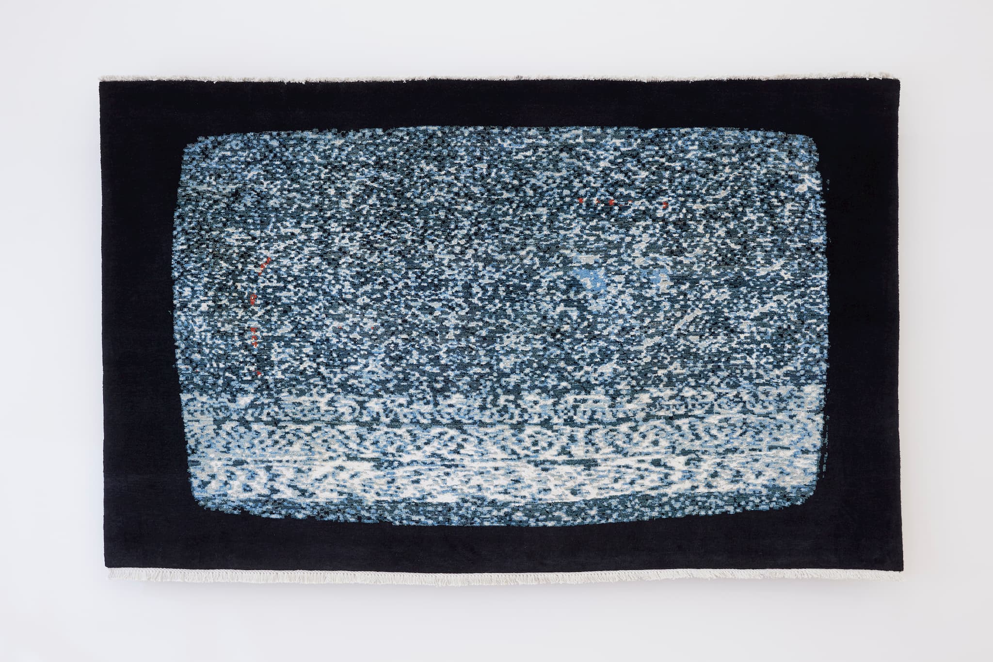 Nicholas Galanin, White Noise, American Prayer Rug, 2018 Craft in America Center Democracy 2020: Craft & the Election